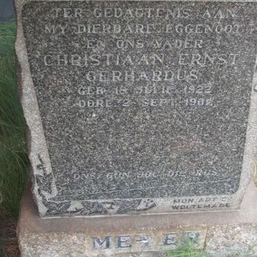 MEYER Christiaan Ernst Gerhardus 1922-196?