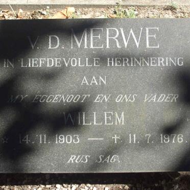 MERWE Willem, v.d. 1903-1976