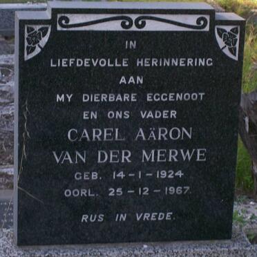 MERWE Carel Aäron, van der 1924-1967