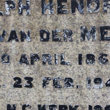 MEULEN Rudolph Hendrik Theron, van der 1868-1941 &amp; I.H.S. BOTHA 1874-1964 