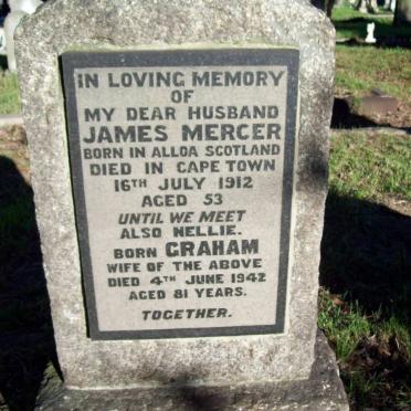 MERCER James -1912 &amp; Nellie GRAHAM -1942