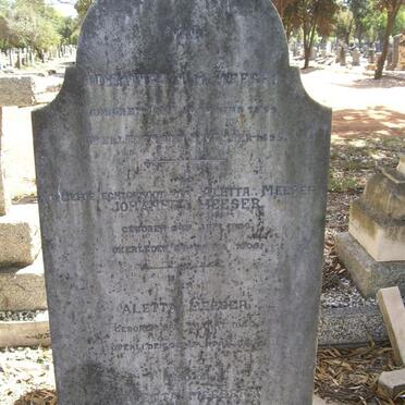 MEESER Johannes 1836-1905 &amp; Aletta 1840-1912