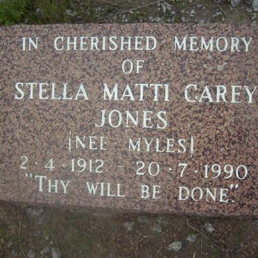 JONES Stella Matti Carey nee MYLES 1912-1990