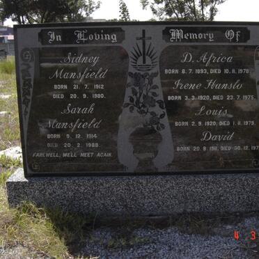 MANSFIELD :: HANSLO :: AFRICA :: ?