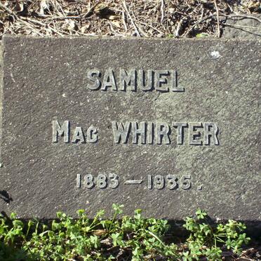 MacWHIRTER Samuel 1883-1935