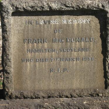 MACDONALD Frank -1938