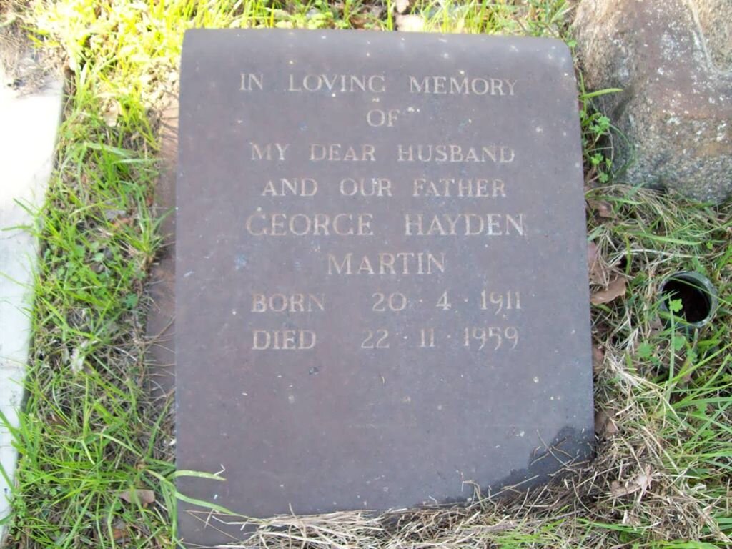 MARTIN George Hayden 1911-1959