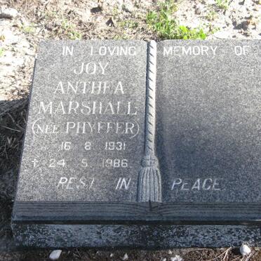 MARSHALL Joy Anthea nee PHYFFER 1931-1986