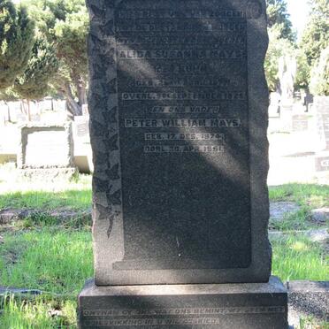MAYS Peter William 1874-1951 &amp; Alida Susanna KUHN 1877-1929