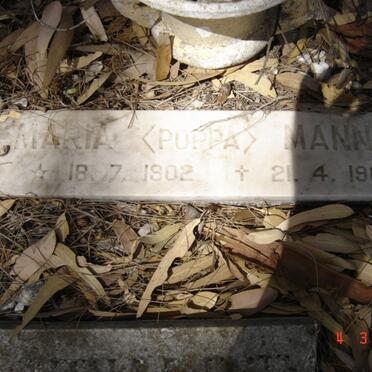 MANNOE Maria 1902-1967