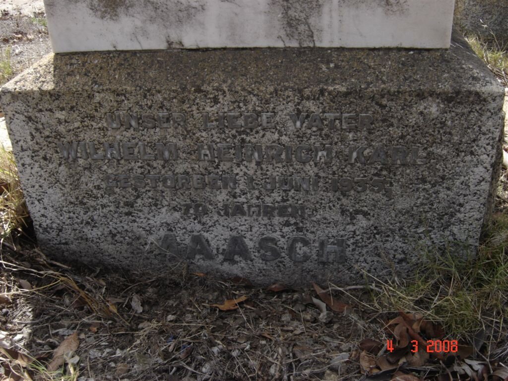 MAASCH Wilhelm Heinrich Karl -1935