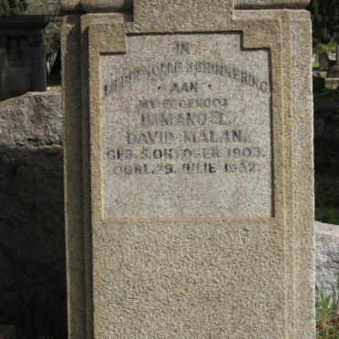 MALAN Immanuel David 1903-1932