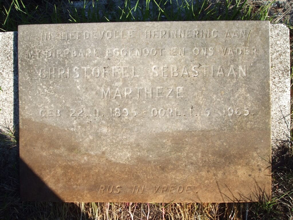 MARTHEZE Christoffel Sebastiaan 1895-1965