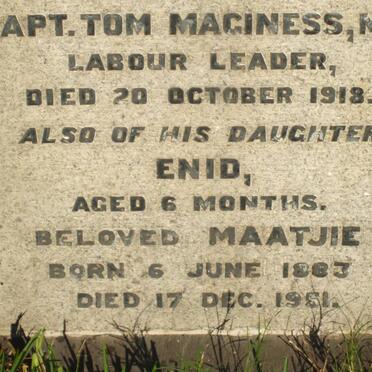 MAGINESS Tom -1918 :: MAGINESS Enid  1883-1951