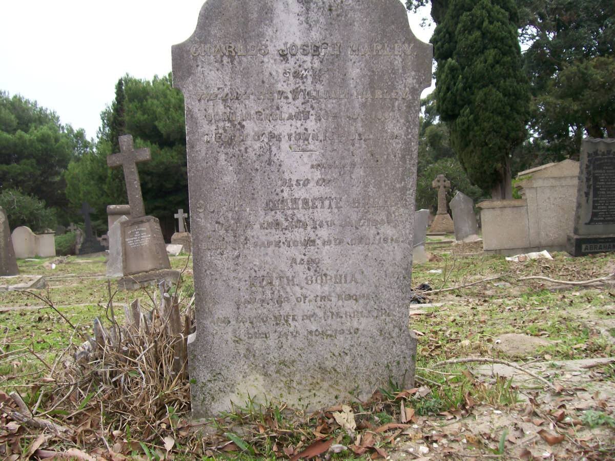 MARLEY Charles Joseph :: ? Sophia Jeanette :: ? ? Sophia -1930