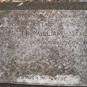 MAYS Pieter William 1905-1971
