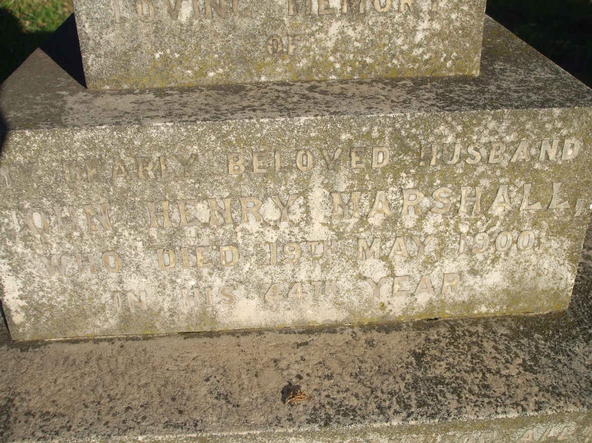MARSHALL John Henry -1900