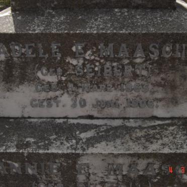 MAASCH Adele E. nee SEIBERT 1865-1906