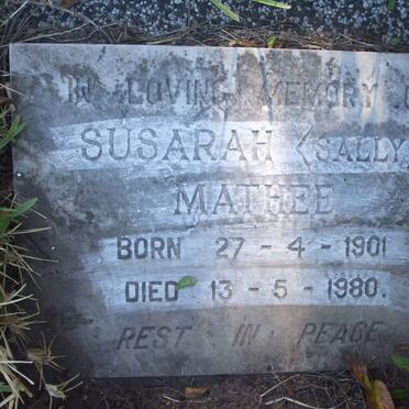 MATHEE Susarah 1901-1980