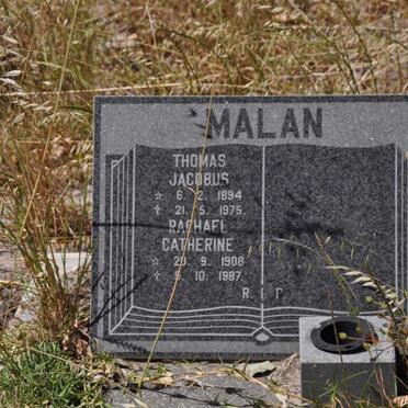 MALAN Thomas Jacobus 1894-1975 &amp; Rachael Catherine 1908-1987