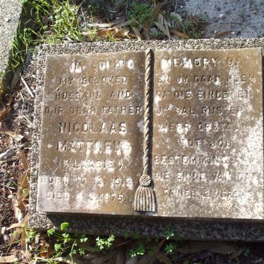 MATTHEWS Nicolaas 1912-1975