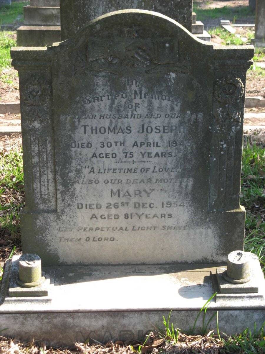 MARKEY Thomas Joseph -1945 &amp; Mary -1954