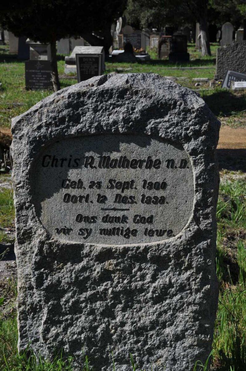 MALHERBE Chris R. 1900-19?8