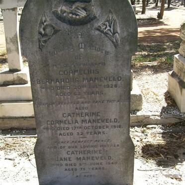 MANEVELD Cornelius Bernardus -1928 :: MANEVELD Catherine Cornelia -1918 :: MANEVELD Catherine Jane -1940