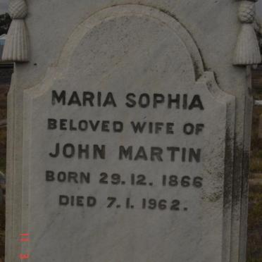 MARTIN Maria Sophia 1866-1962