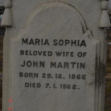 MARTIN Maria Sophia 1866-1962