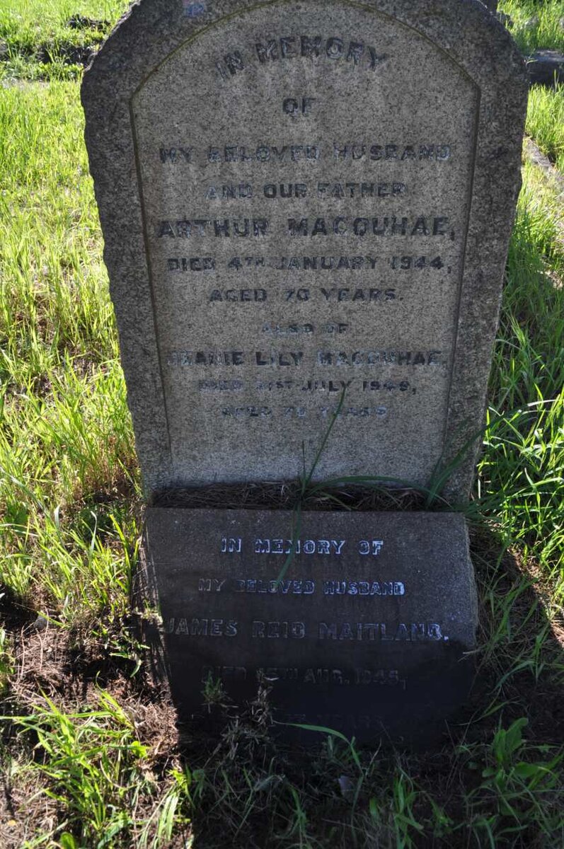 MACQUHAE Arthur -1944 &amp; Jeanie Lily -1949 :: MAITLAND James Reid -1945