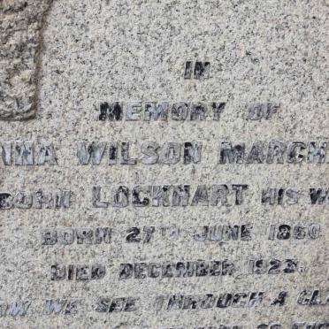 MARCHAND Bernard De Coligny 1885-1942 &amp; Gertrude Ivy 1892-1959 :: MARCHAND Anna Wilson nee LOCKHART 1860-1923 