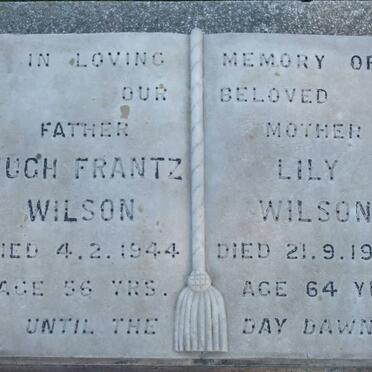 MAYE Aubrey James 1916-2001 &amp; Magdaléne WILSON 1920-1988 :: WILSON Hugh Frantz -1944 &amp; Lily -1963