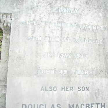 MACBETH Emma -1907 :: MACBETH Douglas 1893-1981
