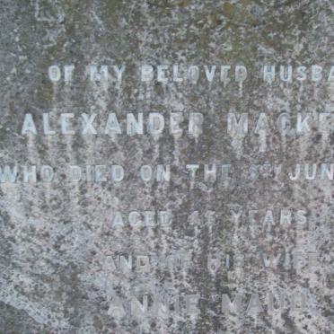 MACKENZIE Alexander -1890 &amp; Annie Maud -1950 