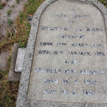MASKEW Constance Elizabeth 1963-1981 :: MASKEW Frances May 1903-1987
