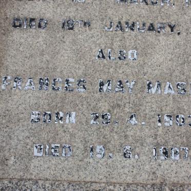 MASKEW Constance Elizabeth 1963-1981 :: MASKEW Frances May 1903-1987 