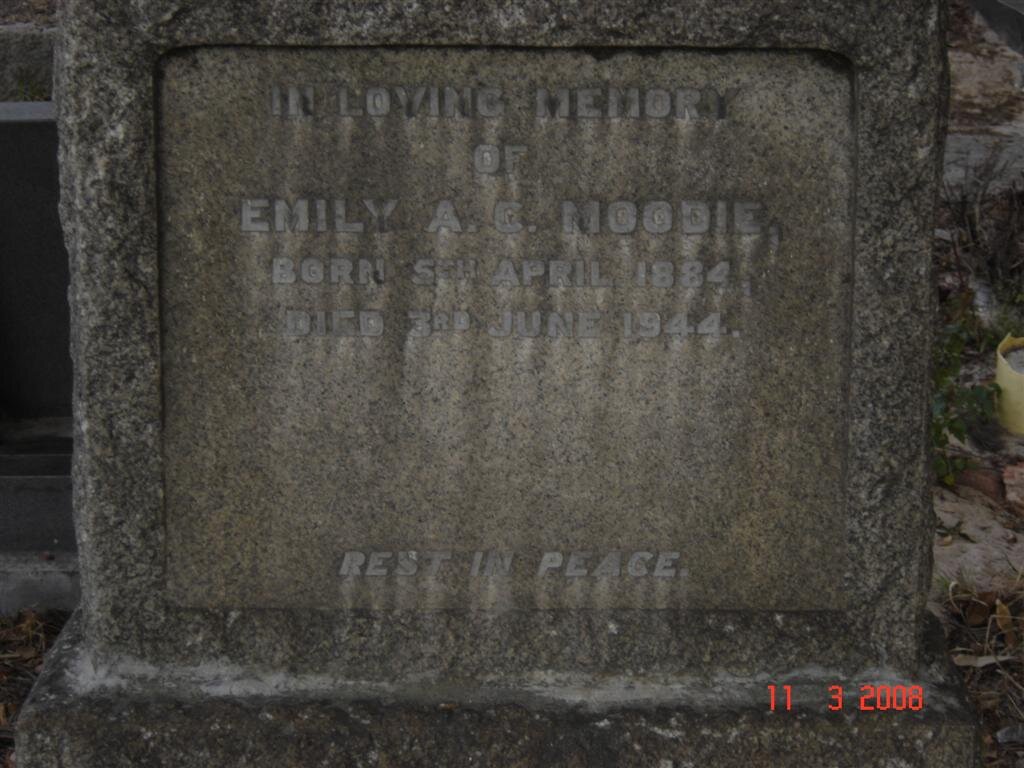 MOODIE Emily A.C. 1884-1944