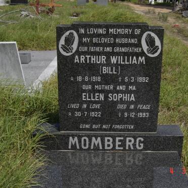 MOMBERG Arthur William 1918-1992 &amp; Ellen Sophia 1922-1993