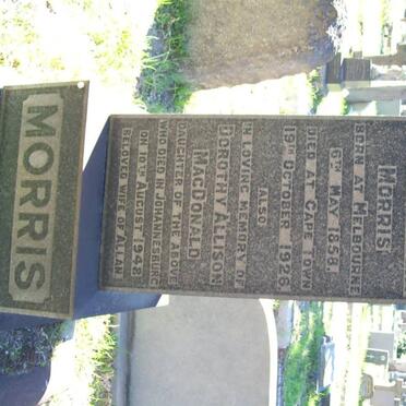 MORRIS George Robert 1858-1926 :: MACDONALD Dorothy Allison -1948