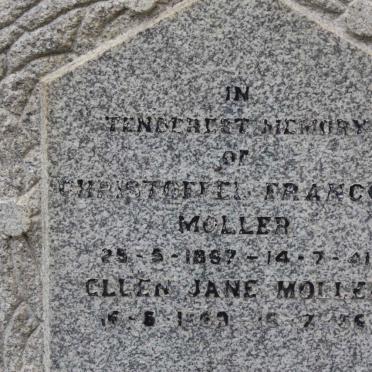 MOLLER Christoffel Francois 1857-1941 &amp; Ellen Jane 1869-1956