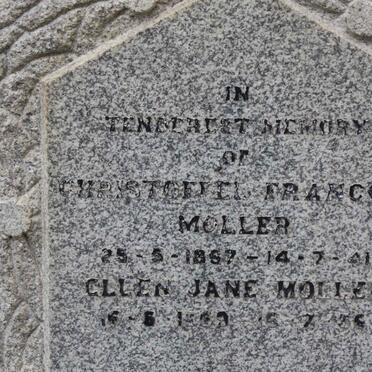 MOLLER Christoffel Francois 1857-1941 &amp; Ellen Jane 1869-1956