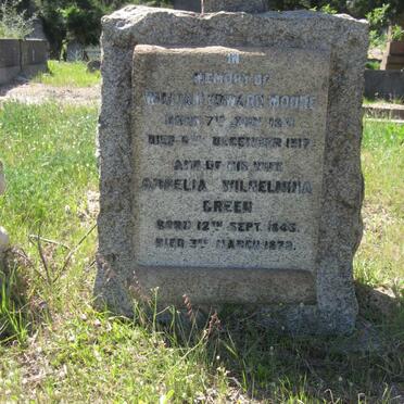 MOORE William Edward 18??-1917 &amp; Aurelia Wilhelmina GREEN 1843-1872