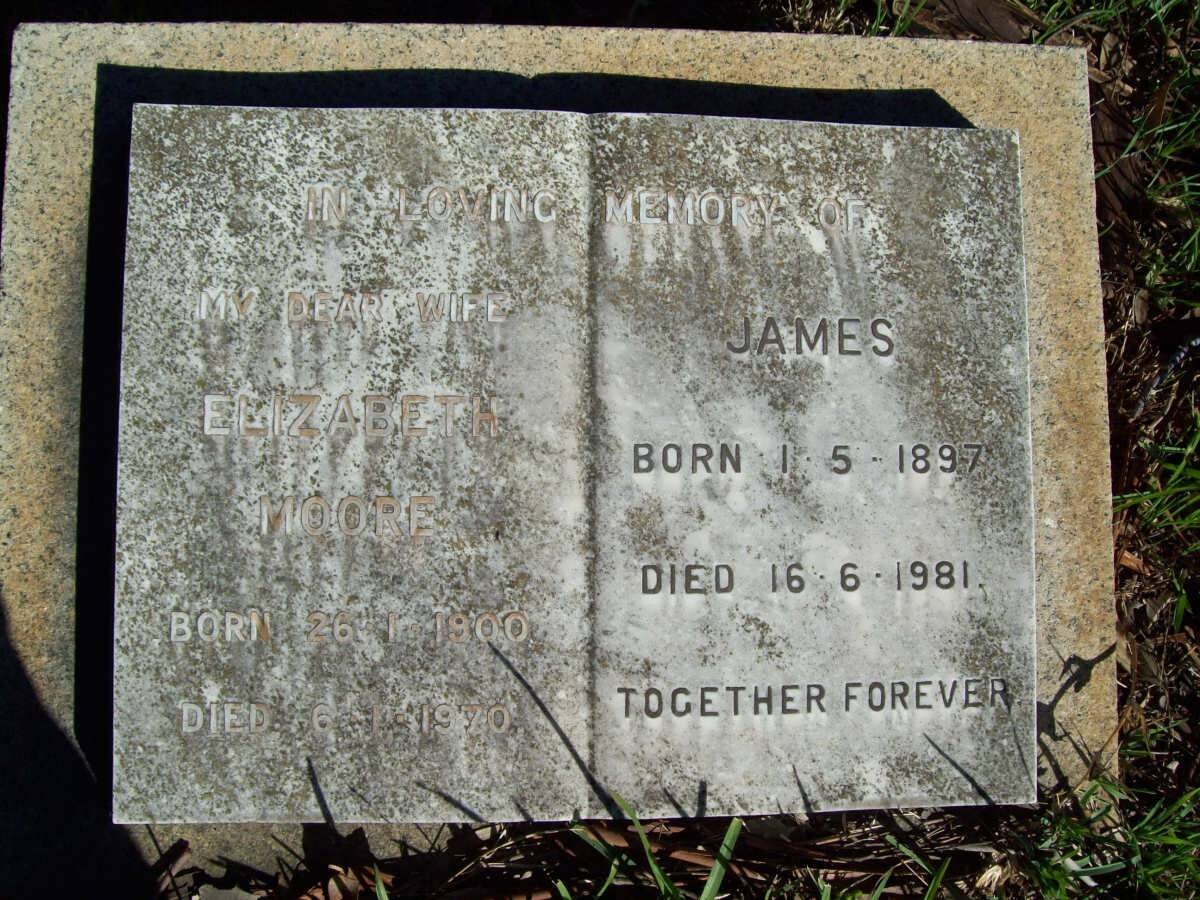 MOORE James 1897-1981 &amp; Elizabeth 1900-1970