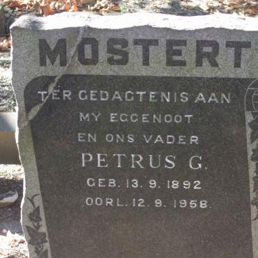 MOSTERT Petrus G. 1892-1958