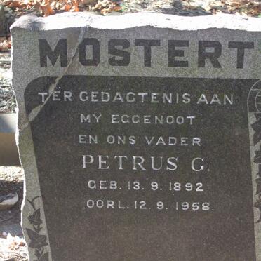 MOSTERT Petrus G. 1892-1958