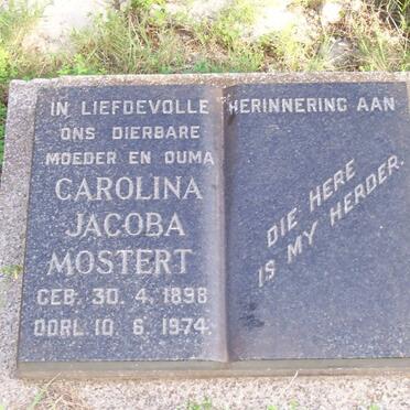 MOSTERT Carolina Jacoba 1898-1974
