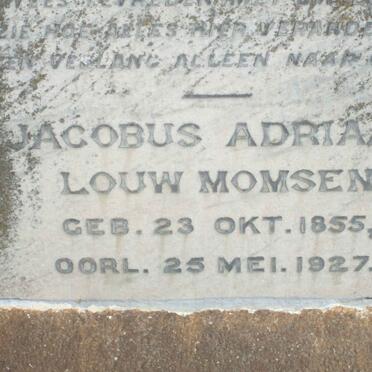 MOMSEN Jacobus Adriaan Louw 1855-1927
