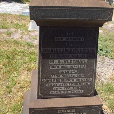 VLOTMAN Charles Augustus Prior -1915 :: VLOTMAN John Frederick Dreyer-1911