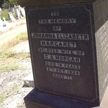 MORGAN Johanna Elizabeth Margaret -1954